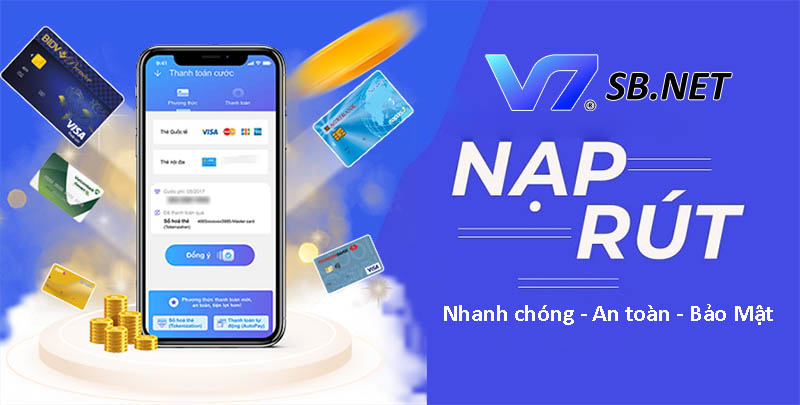 Tốc độ nạp rút tiền tại V7SB nhanh số 1 thị trường